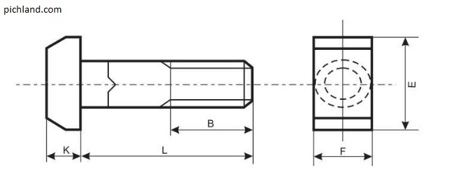  پیچ  با سر مستطیلی T